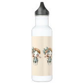 Bouteille D'eau Lapin mignon dans les couloirs avec Casquette pail (Gauche)
