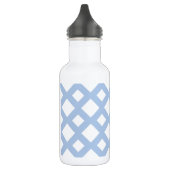 Bouteille D'eau Lattice bleu clair sur blanc (Gauche)