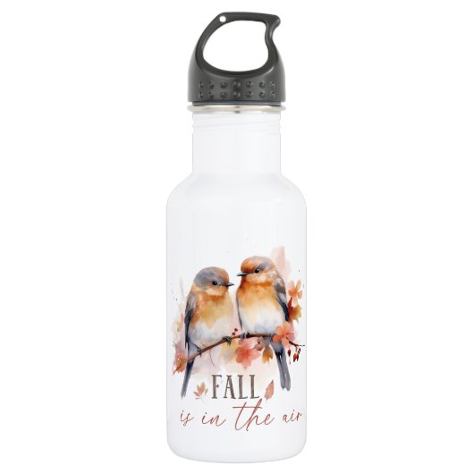 Bouteille D'eau L'Automne Est Dans L'Air - Beaux Oiseaux Et Feuill (Devant)