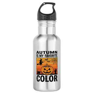 Bouteille D'eau L'automne est ma couleur préférée Halloween Citrou