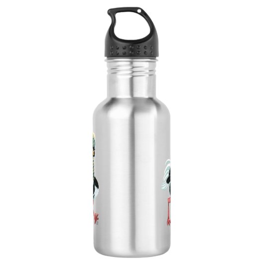 Bouteille D'eau L'autruche arctique à la course (Dos)