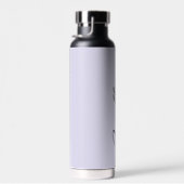 Bouteille D'eau Lavande personnalisée en noir Script Mariage Eau (Plage)