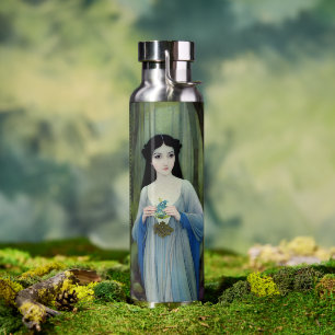 Bouteille D'eau Lave-encre illustration de la belle femme à Woods
