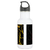 Bouteille D'eau Lave spatiale craquelée - Noir/Rouge/Or (Dos)