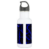 Bouteille D'eau Lave spatiale fissurée - Bleu/Citron (Dos)