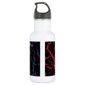 Bouteille D'eau Lave spatiale fissurée - Rouge/Blanc/Bleu (Dos)