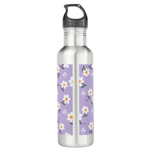 Bouteille D'eau Lavender Daisy Floral Pattern  (Dos)