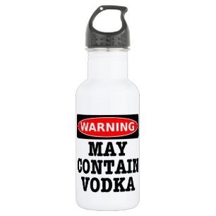 Bouteille D'eau L'avertissement peut contenir la vodka