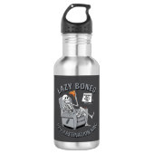 Bouteille D'eau Lazy Bones - Procrastination King Funny Skeleton (Devant)