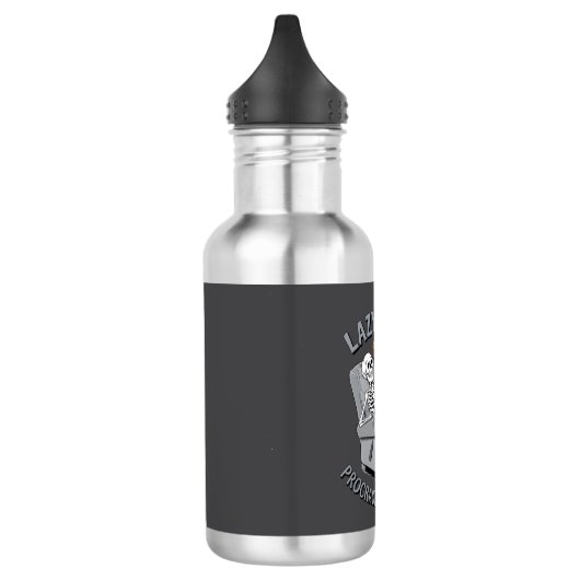 Bouteille D'eau Lazy Bones - Procrastination King Funny Skeleton (Gauche)