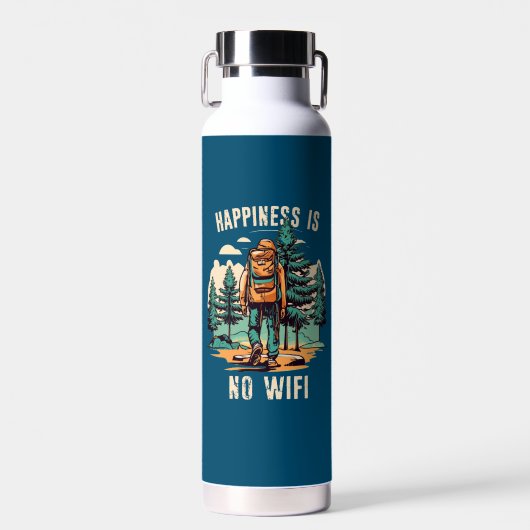 Bouteille D'eau Le Bonheur N'Est Pas Un Backpacking Wifi (Avant)
