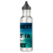 Bouteille D'eau Le Bonheur Vient Dans Les Vagues (Droite)