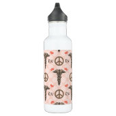 Bouteille D'eau Le caducée RN BPA d'infirmière d'amour de paix (Droite)