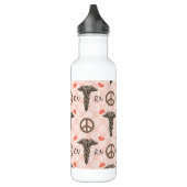 Bouteille D'eau Le caducée RN BPA d'infirmière d'amour de paix (Gauche)