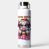 Bouteille D'eau Le café m'aide à tolérer les idiots (Plage)