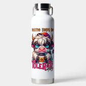Bouteille D'eau Le café m'aide à tolérer les idiots (Avant)