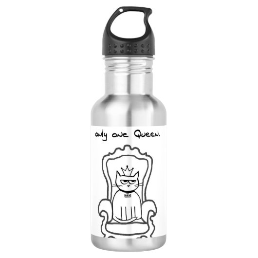 Bouteille D'eau Le chat est la reine (Devant)