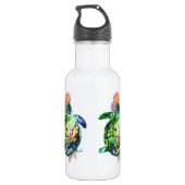 Bouteille D'eau Le doigt de couleur cosmique (Dos)