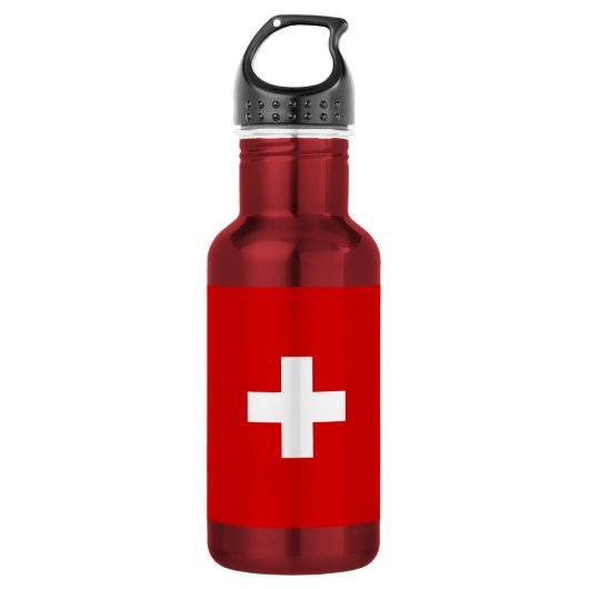 Bouteille D'eau Le drapeau de la Suisse (Devant)