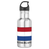 Bouteille D'eau Le drapeau Pays-Bas (néerlandais) (Devant)