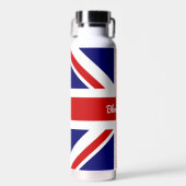 Bouteille D'eau Le drapeau Union Jack avec une citation amusante (Avant)