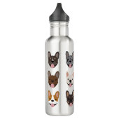 Bouteille D'eau Le gentil Bulldog français face Motif (Gauche)