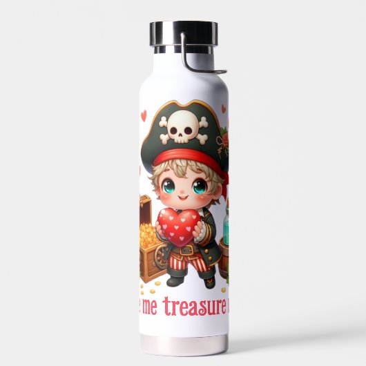 Bouteille D'eau Le magnifique pirate de la Saint Valentin (Gauche)