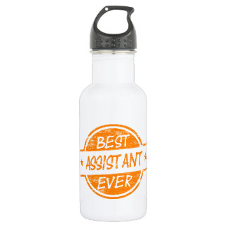 Bouteille D'eau Le meilleur assistant toujours orange