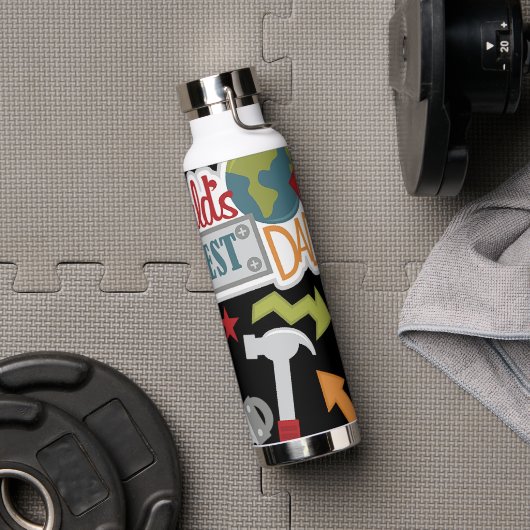 Bouteille D'eau Le meilleur papa du monde (Couvercle)