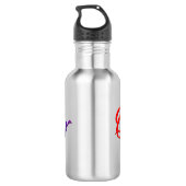 Bouteille D'eau Le mot unique expressif et étrange de SlipperyJoe (Dos)