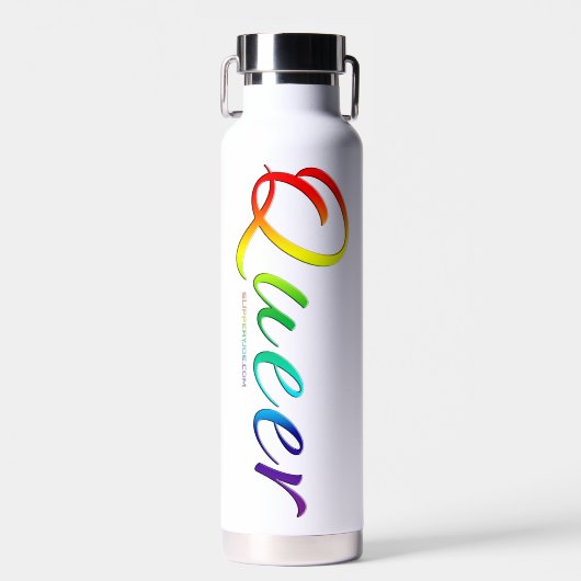 Bouteille D'eau Le mot unique expressif et étrange de SlipperyJoe (Avant)
