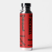 Bouteille D'eau Le nom répétitif fait un cadeau amusant chaud ou f (Plage)