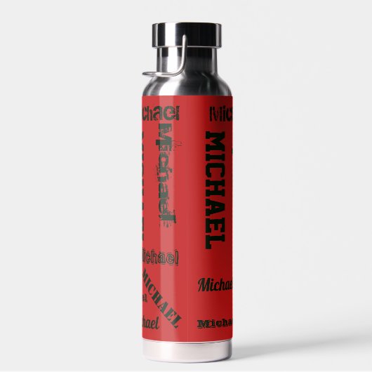 Bouteille D'eau Le nom répétitif fait un cadeau amusant chaud ou f (Plage)