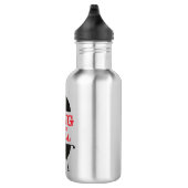 Bouteille D'eau Le Roi Du Grill, Blanc Noir Couronne Rouge (Droite)