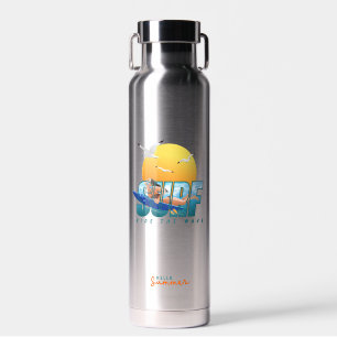 Bouteille D'eau Le surfeur fait le tour de la vague   (F) Vide De 