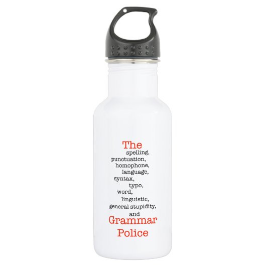 Bouteille D'eau Le tout police (Devant)