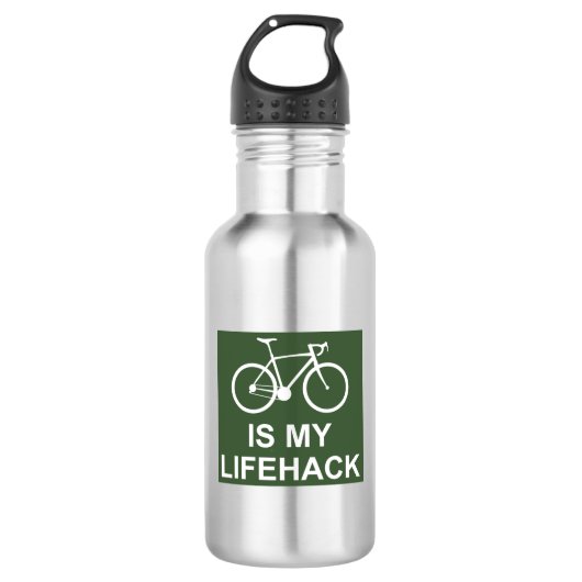 Bouteille D'eau Le Vélo Est Mon Lifehack (Devant)