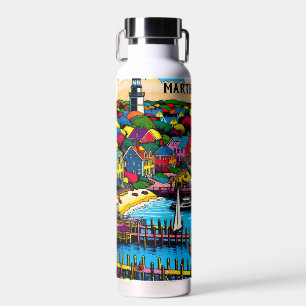Bouteille D'eau Le vignoble de Martha Art Abstrait coloré