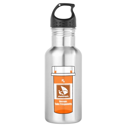 Bouteille D'eau Le windsurf est ma drogue (Devant)