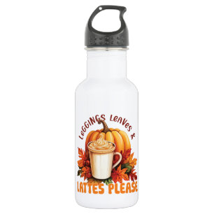 Bouteille D'eau Leggings, Feuilles et lattes S'il vous plaît - Aut