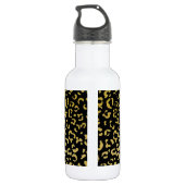 Bouteille D'eau Léopard doré, paillettes dorées, motif léopard (Dos)