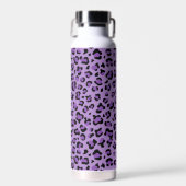 Bouteille D'eau Leopard Print, Léopard Spots, Purple Leopard (Avant)