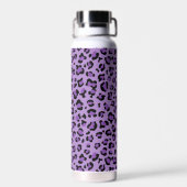 Bouteille D'eau Leopard Print, Léopard Spots, Purple Leopard (Arrière)