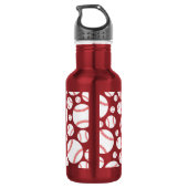 Bouteille D'eau L'équipe de baseball Red Water Bottle (Dos)