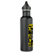 Bouteille D'eau L'équipe du suicide | Blocs d'icônes jaune et noir (Gauche)