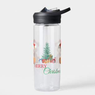 Bouteille D'eau Les animaux mignons hiver Ours Père Noël arbre de
