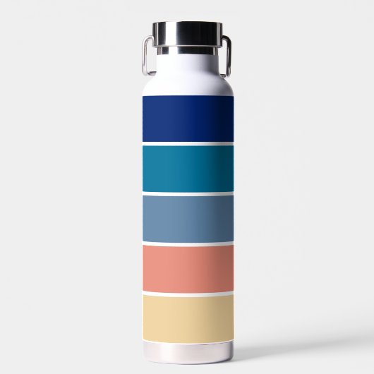 Bouteille D'eau les années 70 80s Retro Striped Stripes (Avant)