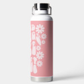 Bouteille D'eau Les bonnes choses prennent du temps Fleurs rétro (Plage)