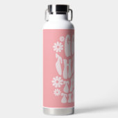 Bouteille D'eau Les bonnes choses prennent du temps Fleurs rétro (Avant)