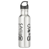 Bouteille D'eau Les chats sont mon cardio (Devant)